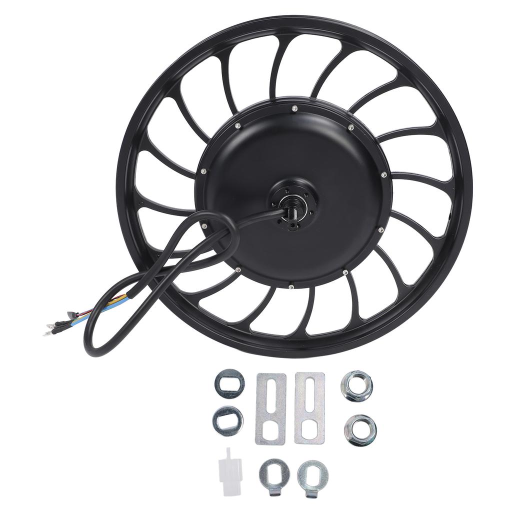 20 Inch Rear Drive Hub Motor 48V to 72V 1500W to 2500W Double Hall Sensor Brushless Gearless Hub Motor for Electric