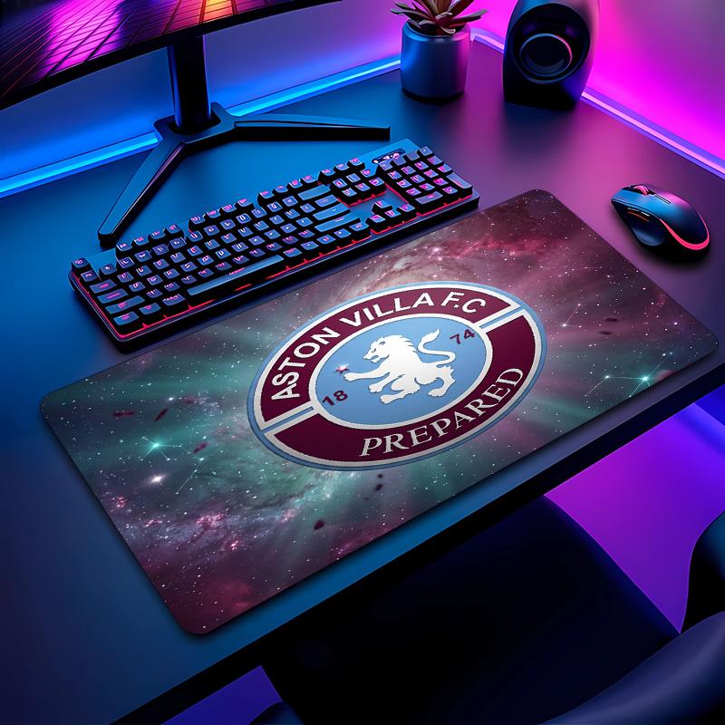 Aston Villa Football Print Mouse Pad Non?Slip Rubber Desk Mat Waterproof Gaming Mousepad For Laptop Office Desktop
