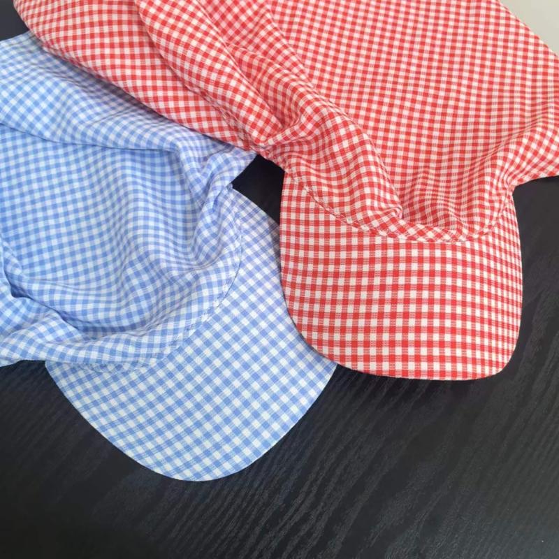 Selbst zu bindende Turban-Baseballkappen Gittermuster für Erwachsene Strandurlaube Fischerhut