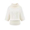 2025 French Retro Multi-Wear High Neck Cable Knit Poncho