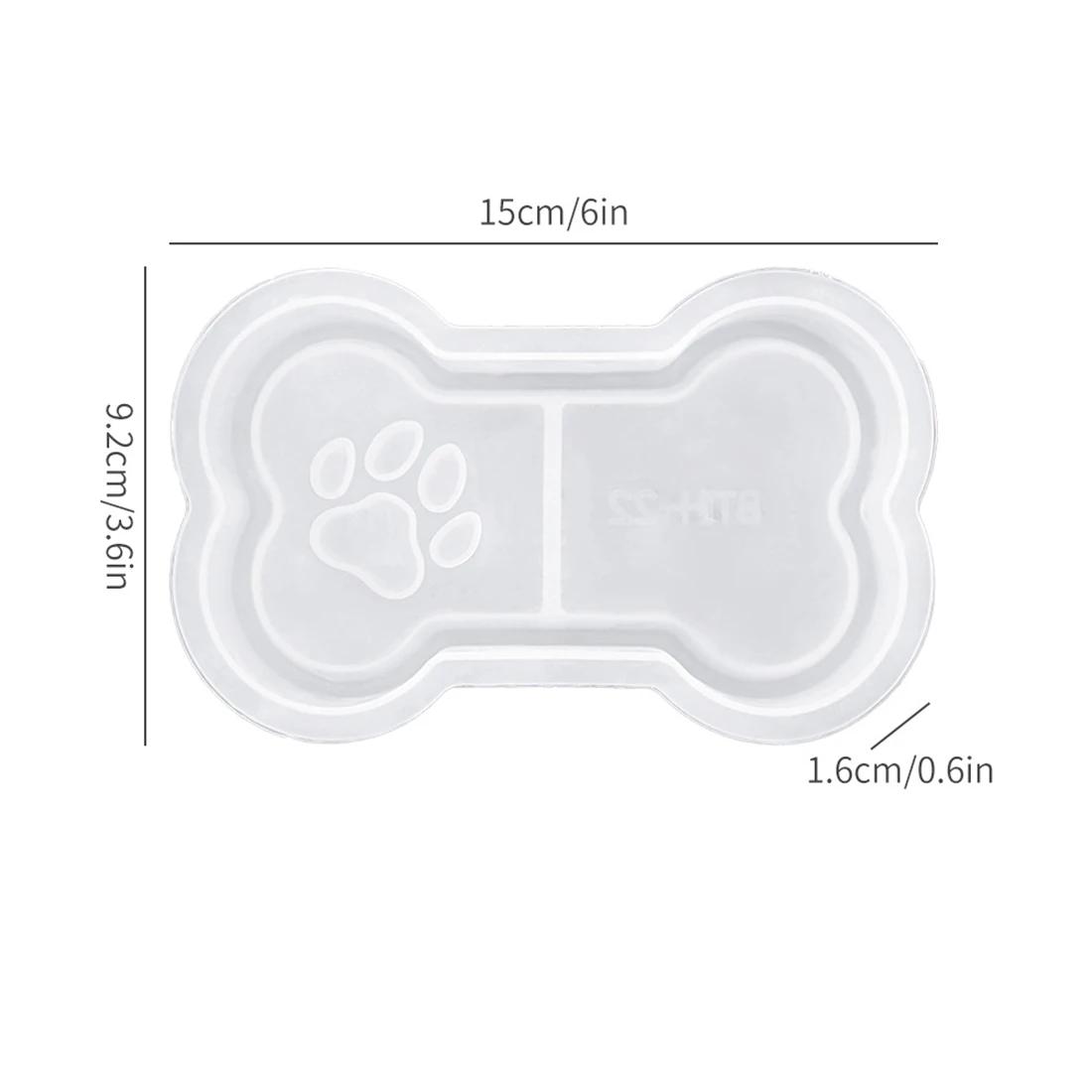 

1pcs Silicone Mold for Bone-Shaped Trays, Scented Gypsum, Crystal Resin Molds, And Storage Trays in The Shape of Cat Paws