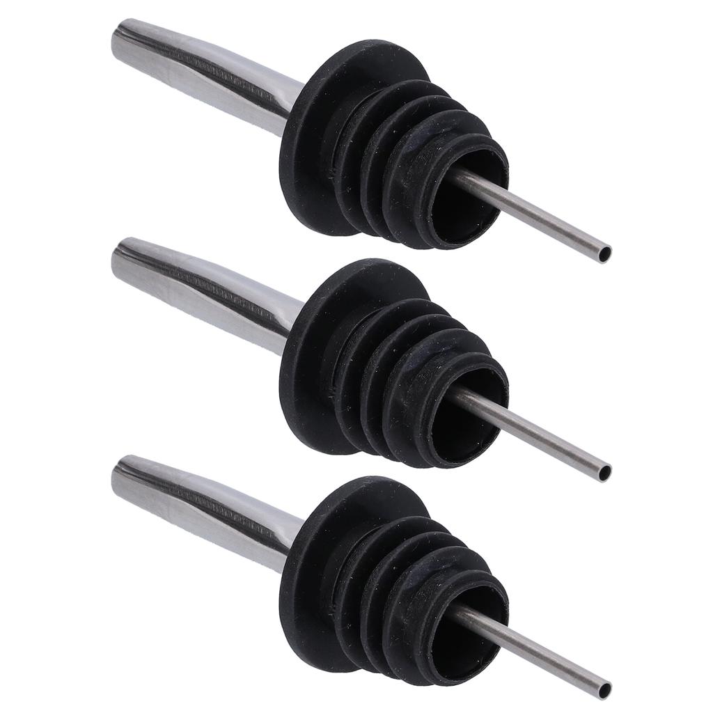 10Pcs Liquor Pourer Stainless Steel Wine Pourer Stopper Bar Tool for Bar Home RestaurantsStainless Steel Color Capless