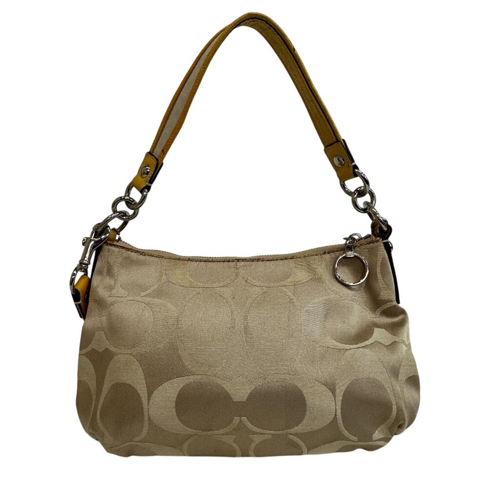 COACH 14562 2-way One-Hand Shoulder Bag (Crossbody Bag) Signature canvas Poppy Shoulder Bag yellow canvas Used