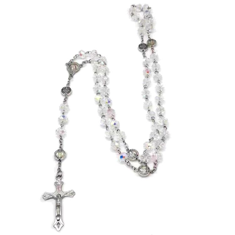 Catholic Necklace for Women Cross Charm Long Chain Christian Amulet Necklaces