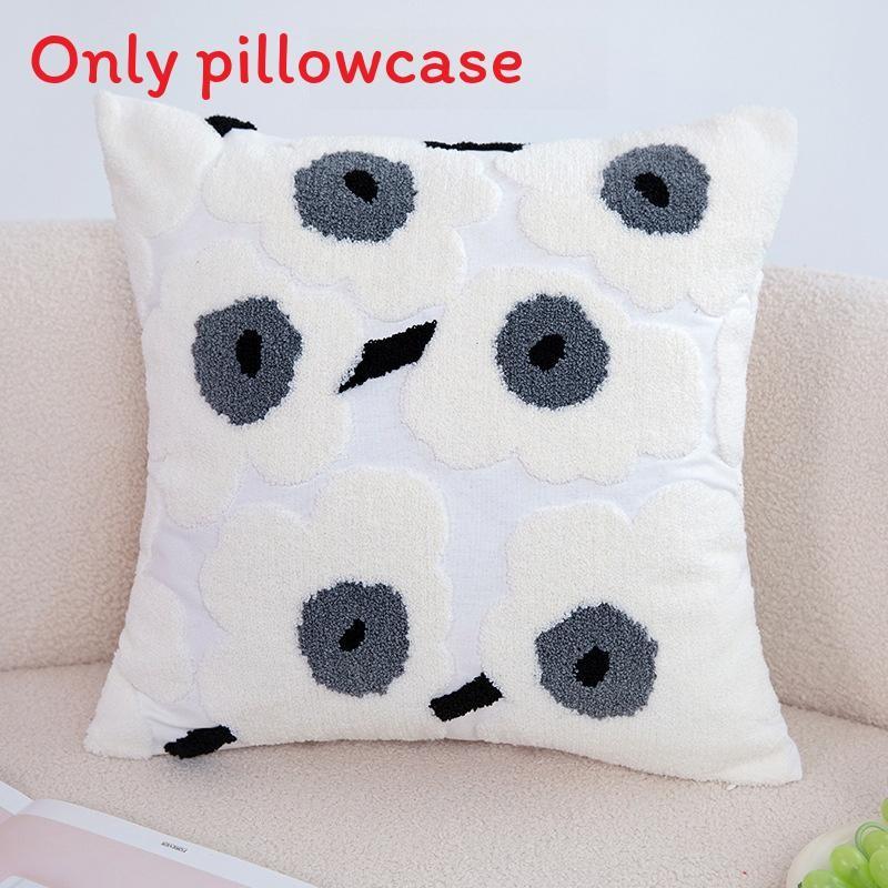 Flower Zebra Checkered Line Tiger Pattern Plush Cushion For Bedroom Lounge And