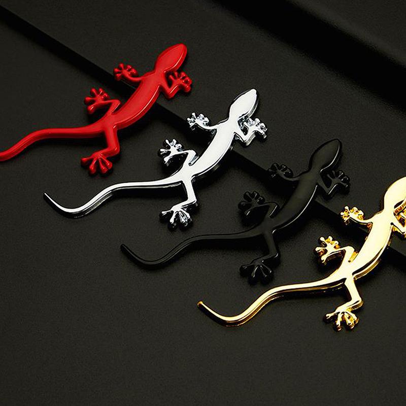 1Pcs Reflective Car Metal Truck Sticker Lizard Gecko Sticker Badge 3d Badge Sticker For Decorative Models