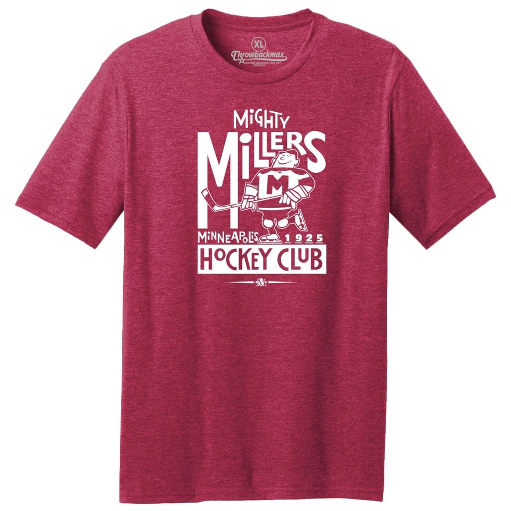 Minneapolis Mighty Millers 1925 Hockey TRI-BLEND Tee Shirt - Minnesota Wild