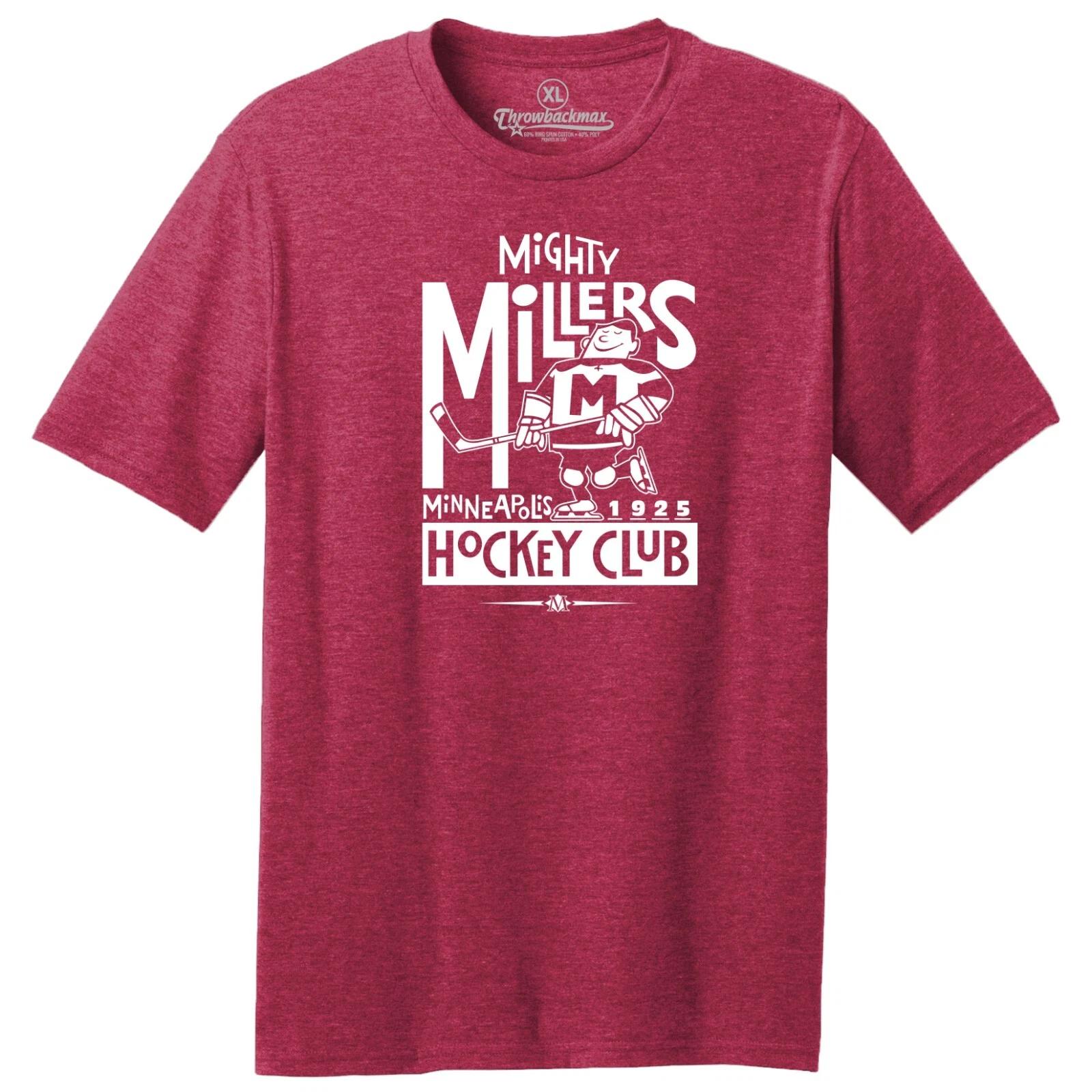 Minneapolis Mighty Millers 1925 Hockey TRI-BLEND Tee Shirt - Minnesota Wild L
