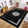 Mystic Celestial Area Rug Black Celestial Starburst Design Large Non-Slip Soft Floor Mat Carpet Doormat for Living Room Bedroom