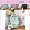 Spacious Nylon Backpack For College Students Chic Style With Laptop Compartment