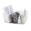 Clear Medium Plastic Storage Bin Home Office Bathroom Organization Desk Accessories Jewelry Cosmetics Multiuse Box with Handles