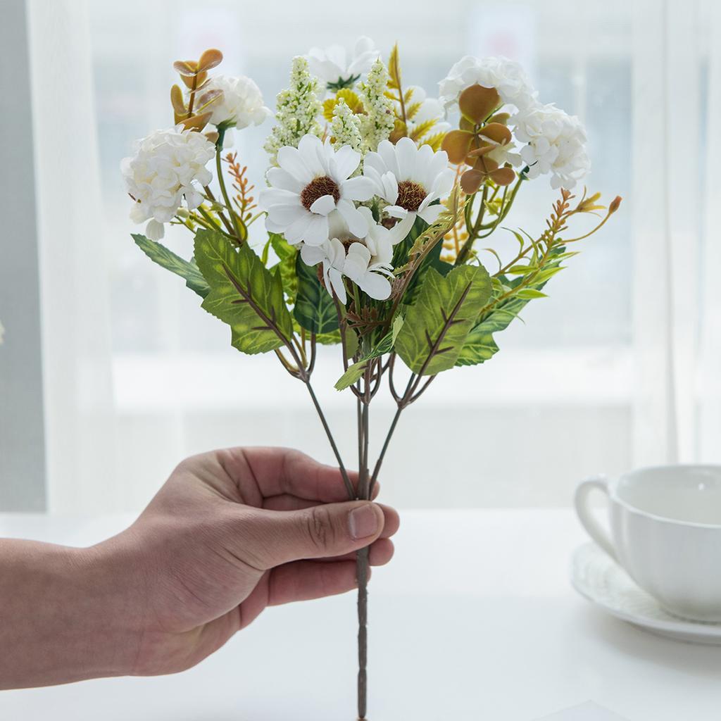 1/4PCS Artificial Flowers Silk Chrysanthemum Bridal Bouquet Wedding Outdoor Garden Home Vase Table Decor Art Wall Gift Accessory