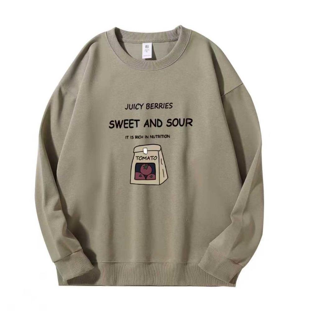 

Spring and Autumn s New Trendy Hoodie for Women A Loose and Retro Pullover A Laid-back College Style Top 5XL легкие хаки