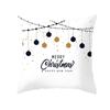 White Christmas Pillow Case Cute Santa Claus Elk   Cover Winter Snowflake Decorative Cases