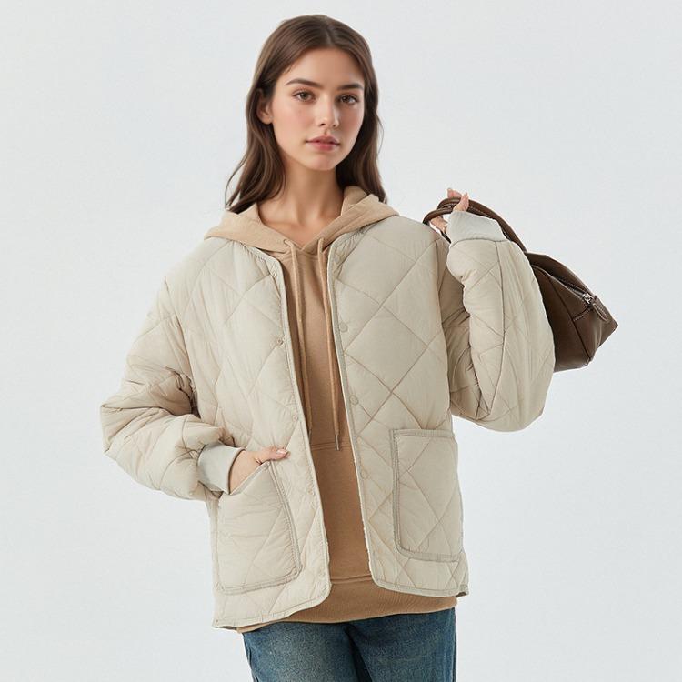 Jachetă de iarnă groasă, călduroasă, pentru femei plinute, elegantă, versatilă, la modă - Palton din bumbac cu mâneci lungi, ușor și confortabil