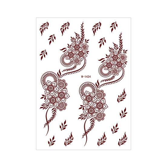 Skin-friendly Convenience Tattoo Stickers Water Transfer Paper Red / Clear / Brown 148 Mm/5.83