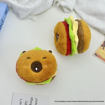 Kapi Big Burger Plush Toy Keyring with Squeaky Pendant