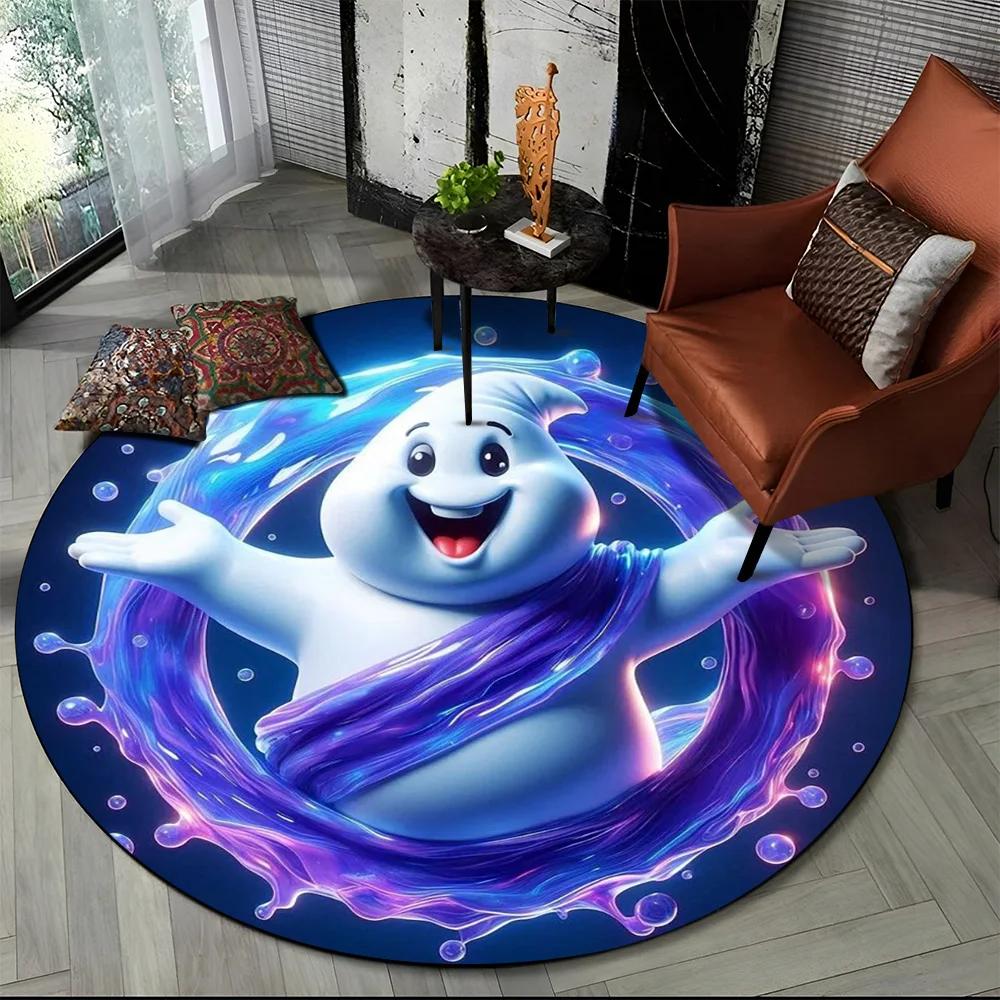 26 Style New G-Ghostbusters Horror Movie Cartoon Round Carpet Rug for Bedroom Living Room Sofa Decoration,pet Decor Floor Mat
