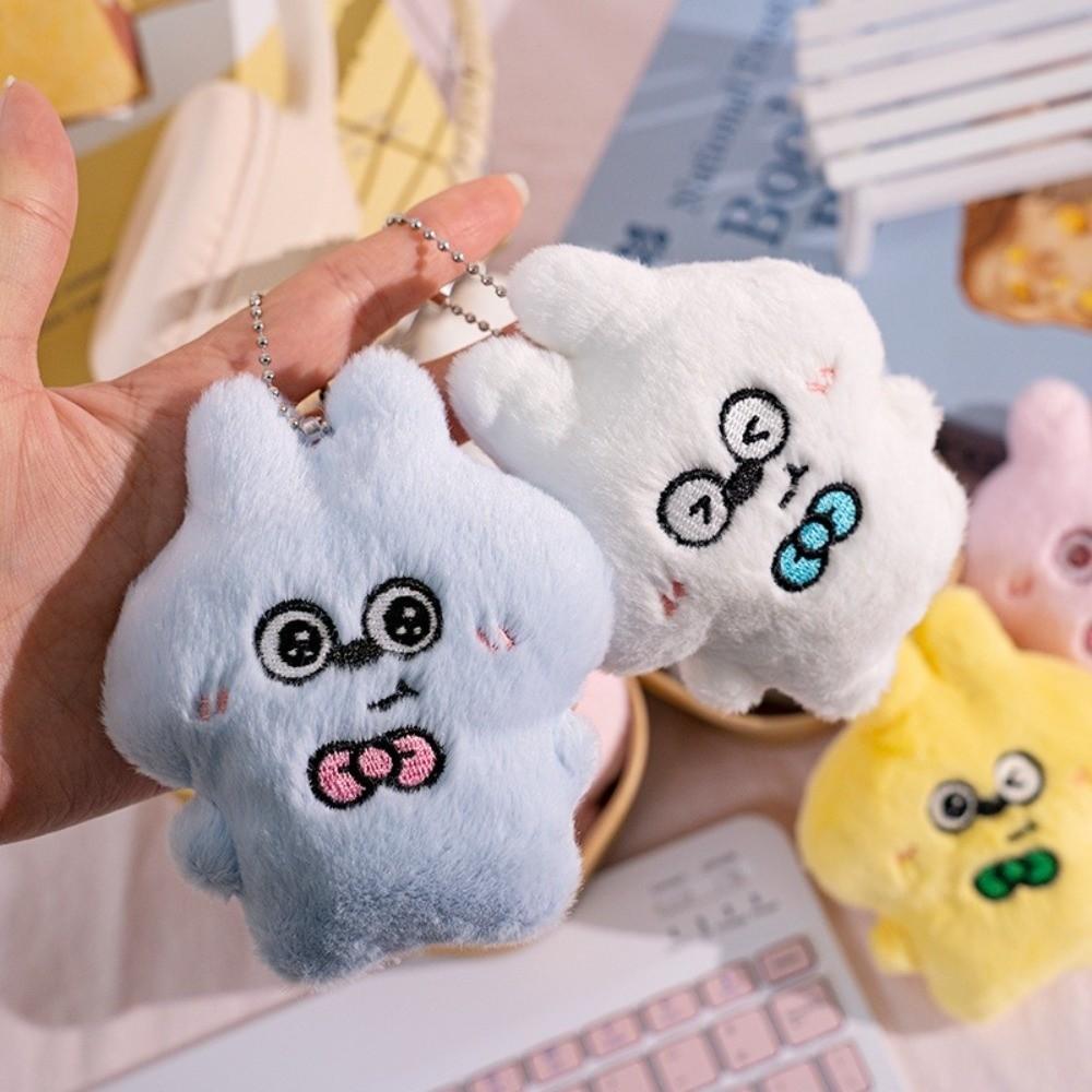 Cartoon Squeezing Keychain Friendship Rabbit Pendant Cute Plush Rabbit Keychain  Key Decor