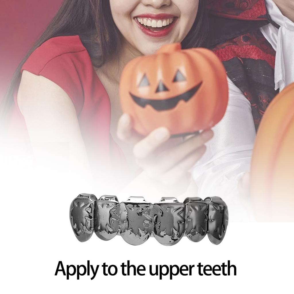 18K Plated Hip Hop Teeth Upper Teeth False Tooth Halloween Festival Tooth Decoration