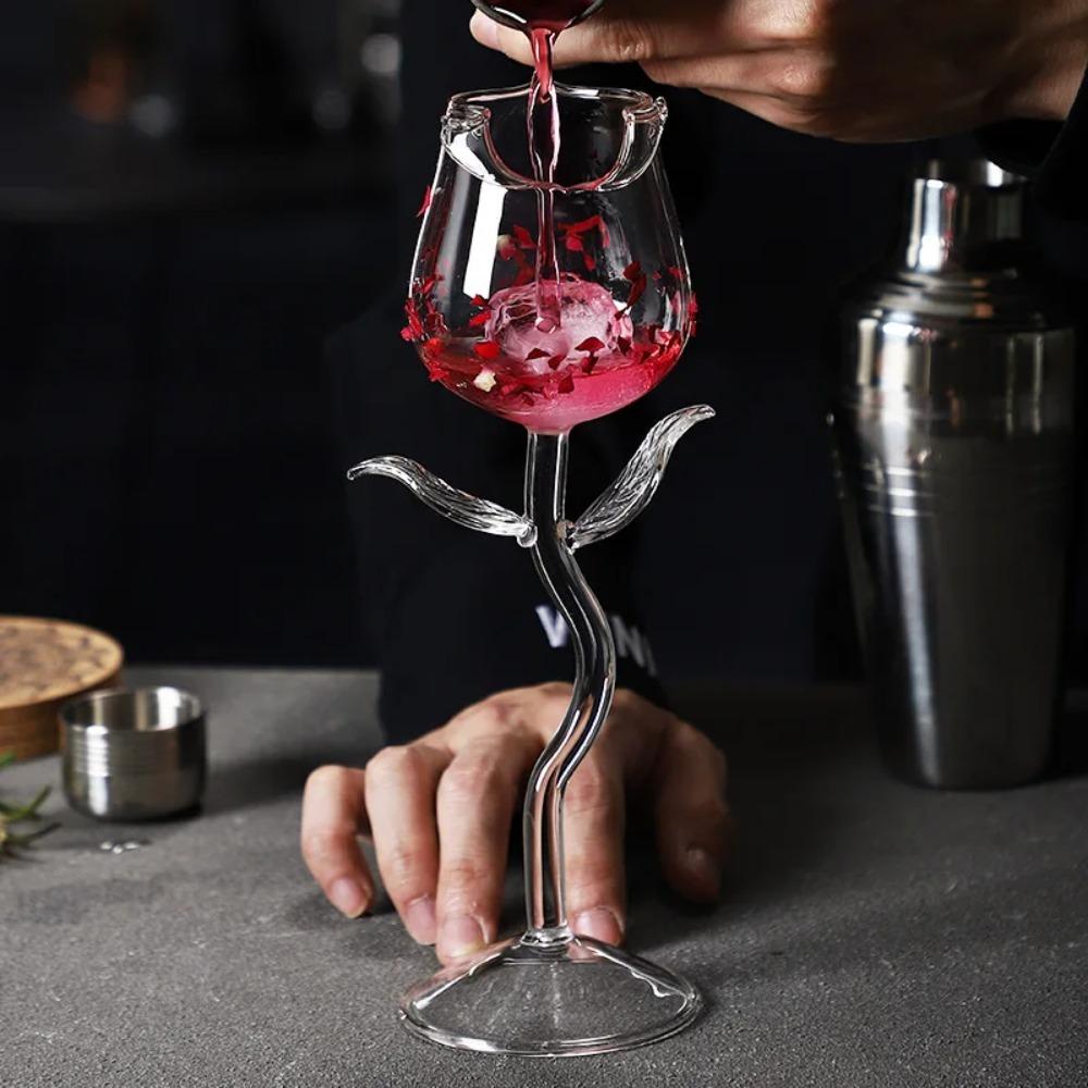 150/280ml Rose Wine Goblet Glassware Cocktail Glasses Cup Rose Wine Glass Wedding Gift