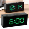Mirrored Digital Alarm Clock Smart Light Sensing LED Display Digital Smart Clock with Two Display Mode Snooze Function