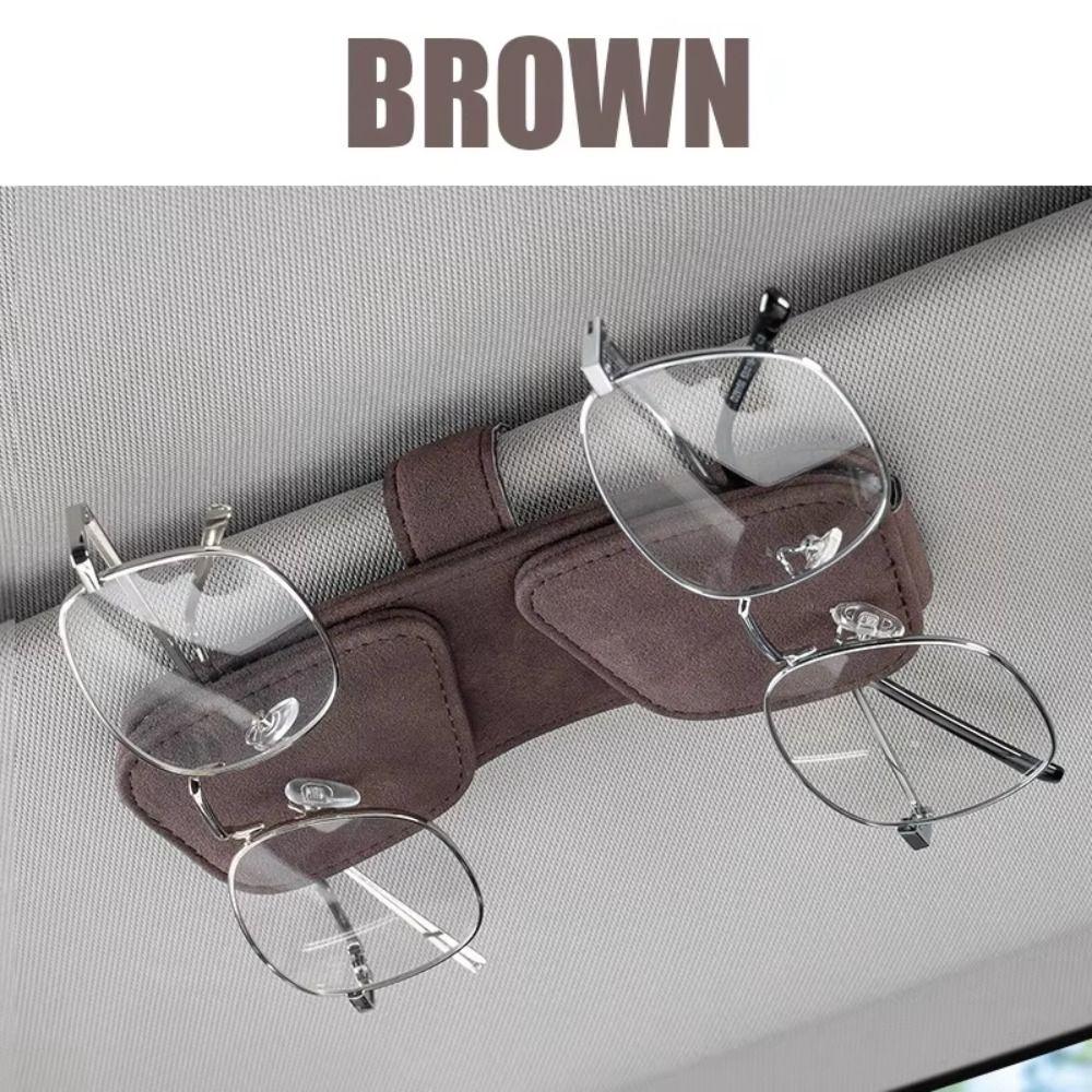Dual Clip Car Sun Visor Clip Multifunctional Card Holder Universal Eyeglass Hanger Car Accessory
