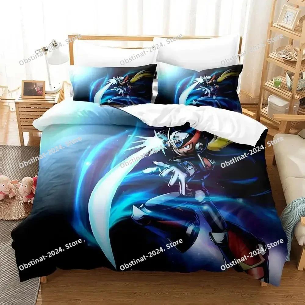 3D New Anime Game Mega Man Zero Bedding Set Printed Bed Set With Pillowcase Bed Duvet Cover Single Double Queen Super King Size