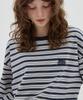 URBANAGE [2Pack] Multi-Stripe Oversized Short Sleeve_2Color
