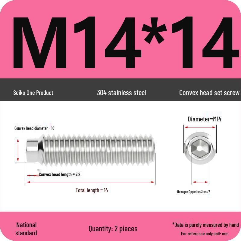 304 Stainless Steel Cup Point Grub Screw - Sizes M3 To M10