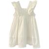 Kids Girls White Cotton Thin Dress Summer Lace Princess V-neck Dresses Children Baby Wedding Party Vestidos