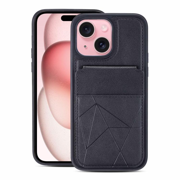 Multifunctional Vertical Flip Card Wallet Holder Vegan Leather Back Phone Case