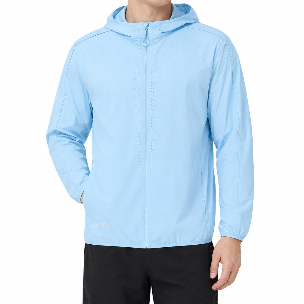 Skechers Solid Color Long Sleeve Hooded Jacket Men jackets P326M001-01CQ