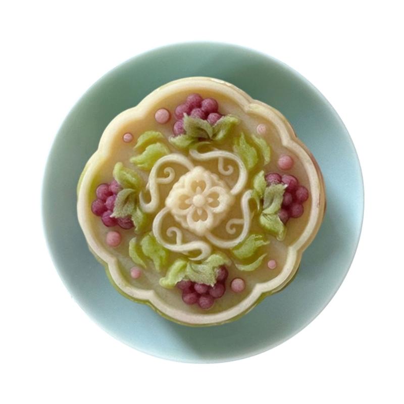 Traubenmuster Mondkuchenpresse Feine Prägung Mondkuchenformen Traubenmuster Leckerkeitsstempel für Backliebhaber
