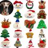 50/100pc Christmas Dog Accessories Removable Dog Bow Tie Collar Accessories Deer Santa Style Small Dog Bowtie Collar Accessories