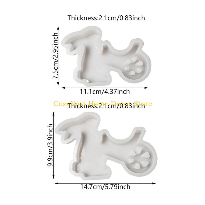 92MF Rabbits Silicone Molds for Candle Soap Making Epoxy Resin Molds
