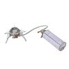 Portable Windproof High-Fire Mini Camping Gas Stove - Stainless Steel Foldable Design