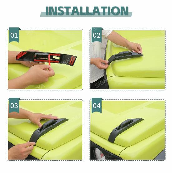 SHINEKA Car Engine Hood Decoration Cover for Suzuki Jimny 2019 2020 2021 2022 2023 2024 2025 Up Exterior Accessories