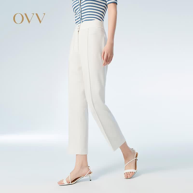 OVV Women s Classic Triacetate Cropped Slim-Fit Casual Pants M
