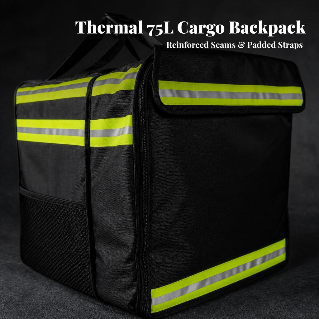 Food Delivery Bag Collapsible Insulated Backpack with Dividers Takeout