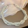 Vintage Handmade Baroque Faux Pearl Necklace Clavicle Chain Accessories For Women