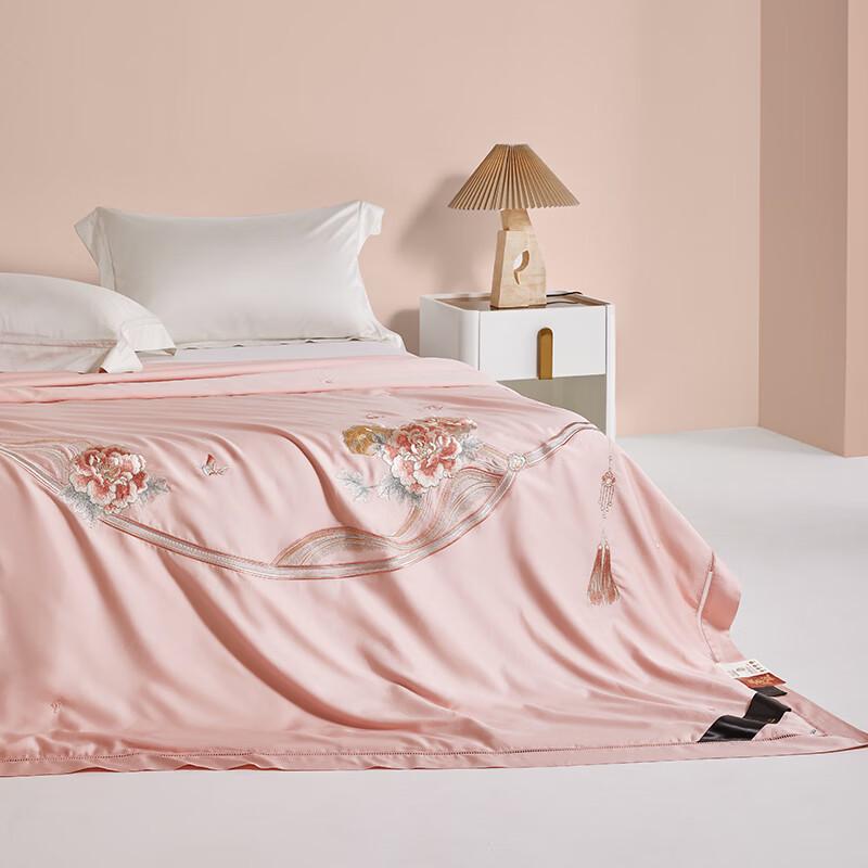 ZMN 100% Mulberry Silk All-Season Embroidered Quilt