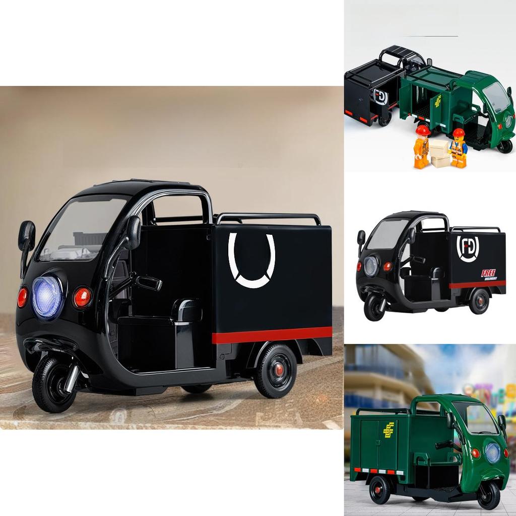 Childrens Alloy Inertia Delivery Car Model With Flashing Light And Sound For Playroom Decor