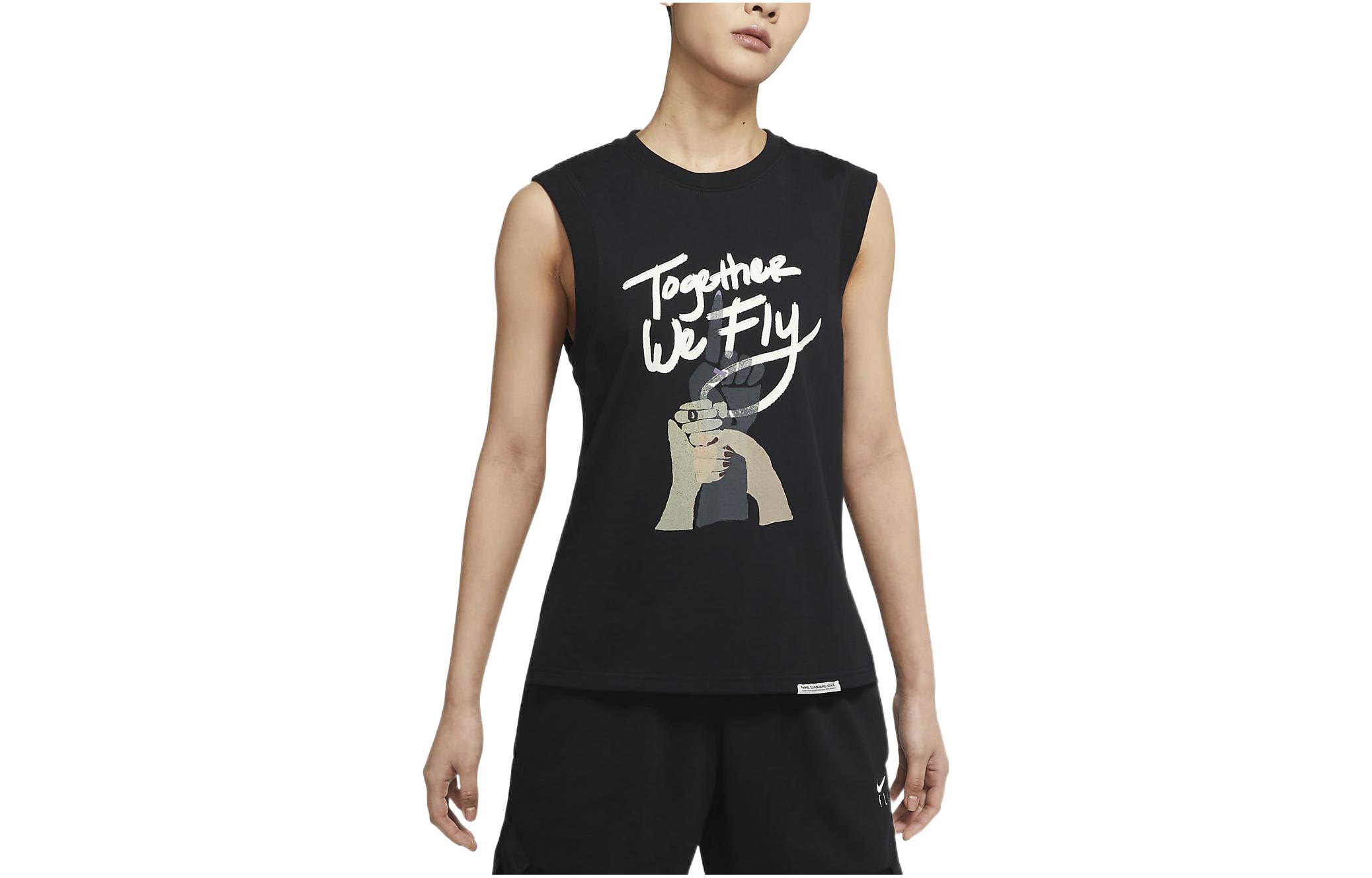 Nike T Shirts Women s Black Crew Neck Moderate Straight Fit DH7659-010 M
