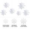 6Pcs 3D Snowflake Pendant Paper Christmas Snowflake Pendant Snowflake Pendant Holiday Party Decorations