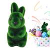 Artificial Moss Easter Bunny Ornament Realistic Flock Green Rabbit Faux Greenery Home Holiday Party Spring Decor Ornament
