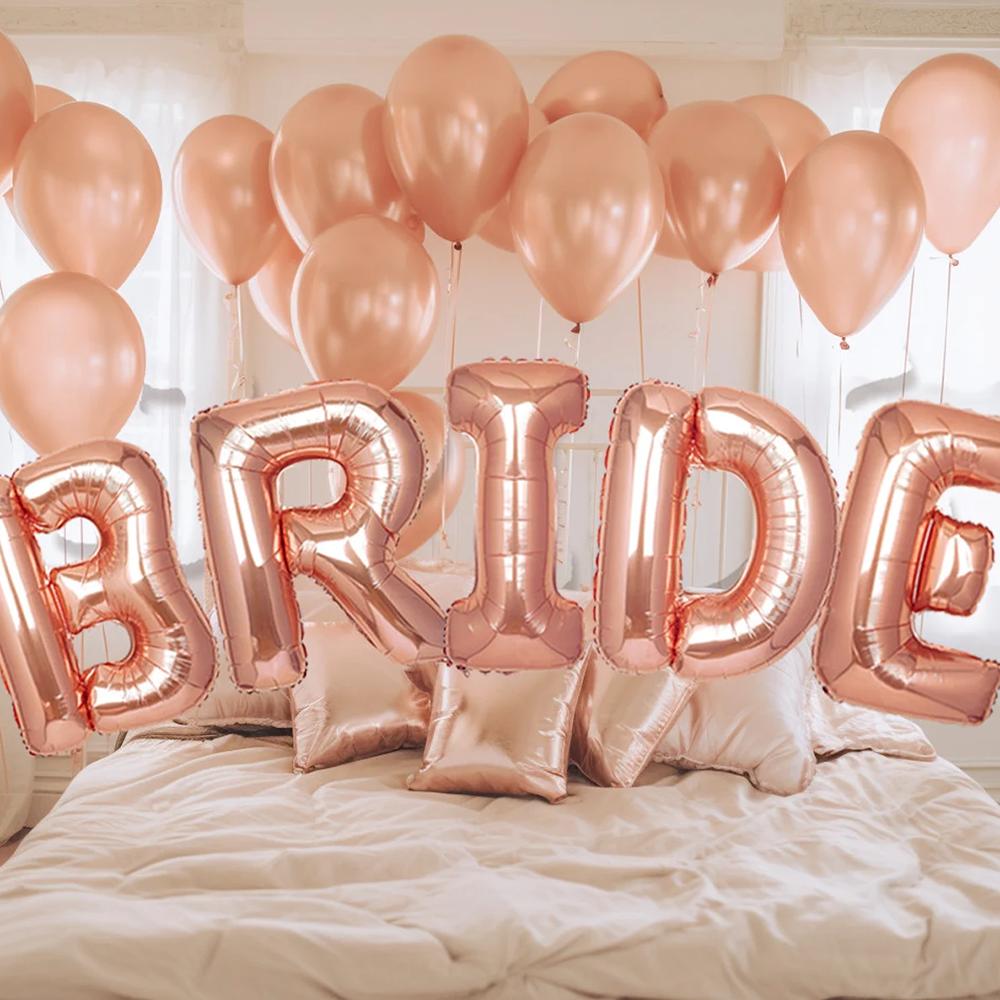 

Jumbo BRIDE Balloon Letters Bachelorette Party Wedding Tabletop Table Scatter Centerpiece Decoration Bridal Shower Engagement 1PCS 32inch