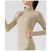 Damen Winter Gepolstertes Fitness Langarmshirt Übung Laufen Yoga Top