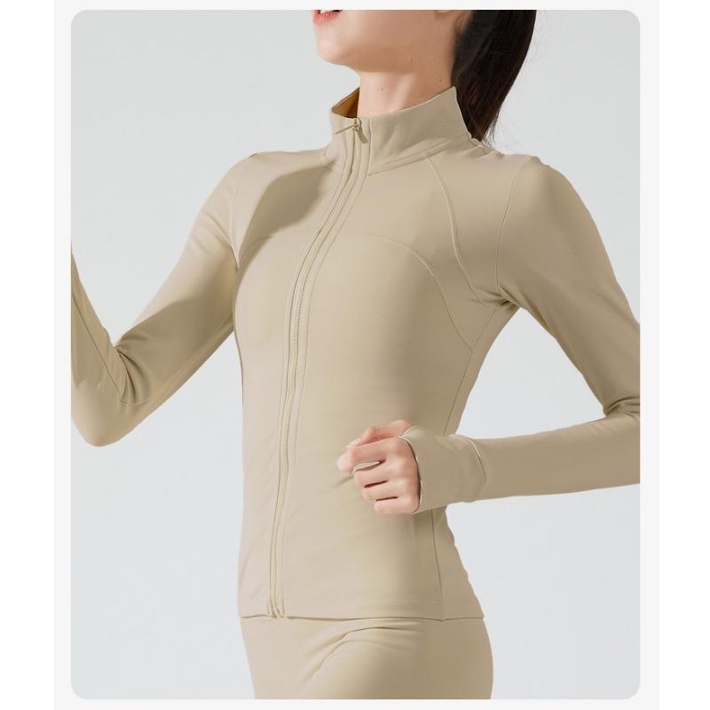 Damen Winter Gepolstertes Fitness Langarmshirt Übung Laufen Yoga Top