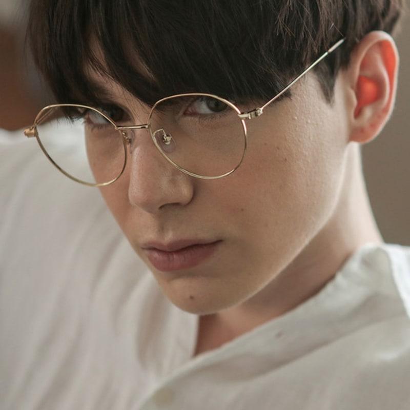 shapeshape 020 half round beta titanium glasses gold